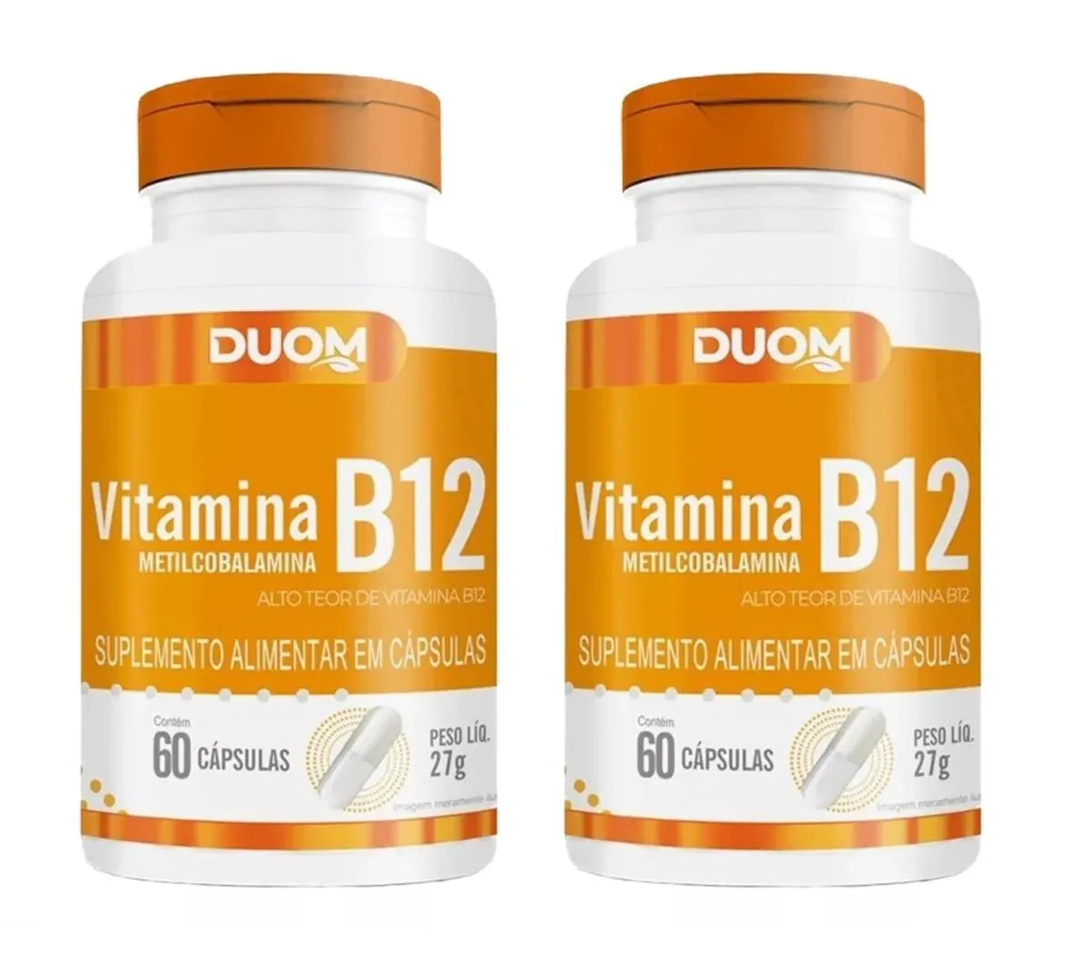 KIT 2 SUPLEMENTO VITAMINA B12 METILCOBALAMINA DUOM 60CPS