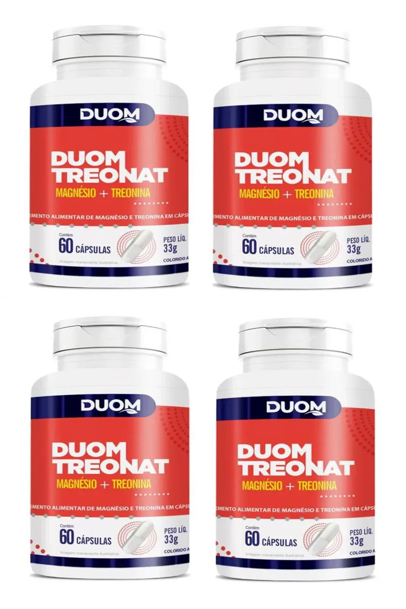 KIT 4 SUPLEMENTO DUOM TREONAT MAGNéSIO + TREONINA 60CPS
