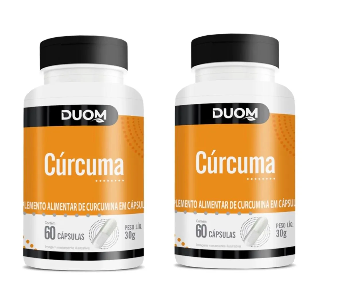 KIT 2 SUPLEMENTO CúRCUMA DUOM ANTIOXIDANTE 60CPS