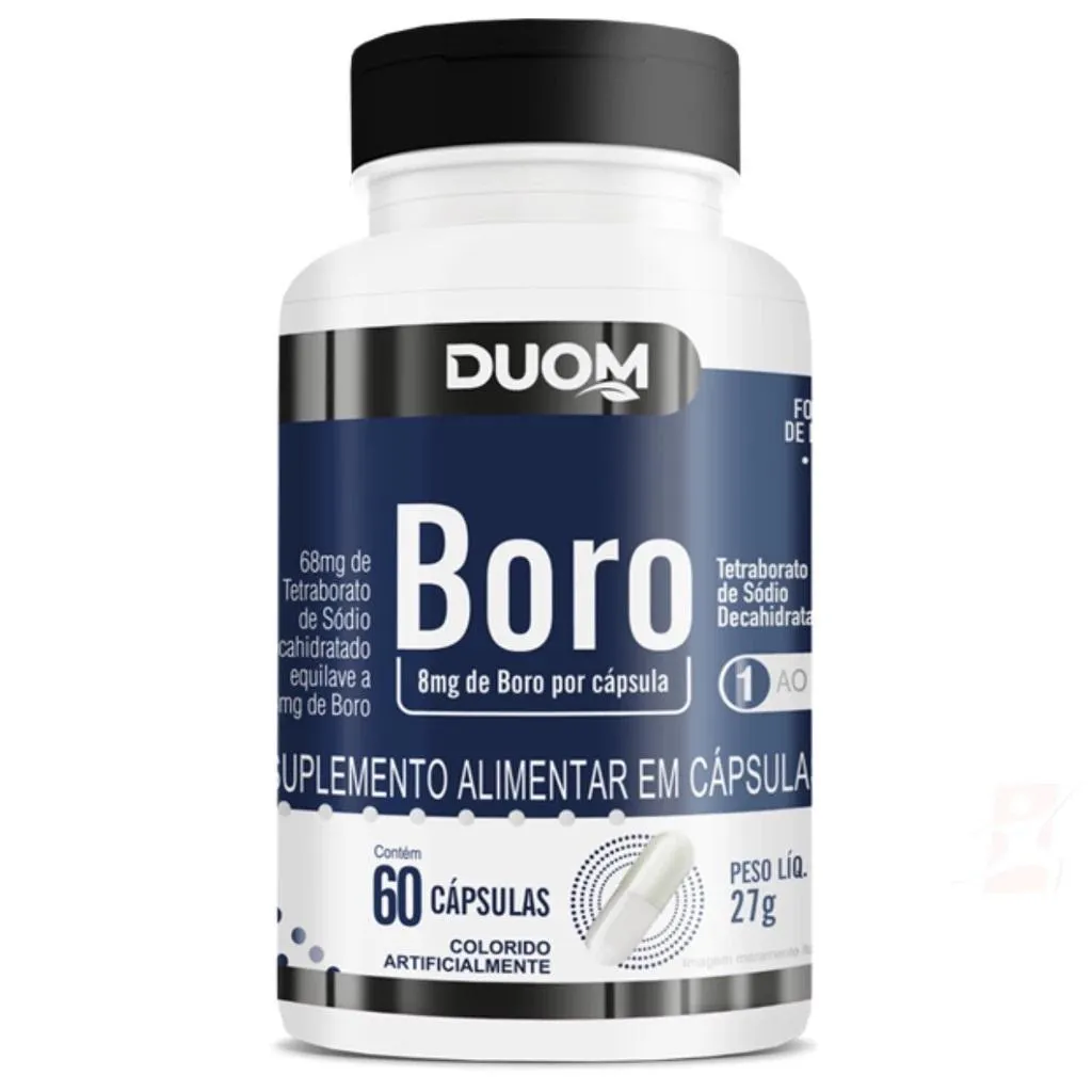 SUPLEMENTO BORO 8MG DUOM OSSOS MEMóRIA CONCENTRAçãO 60CPS