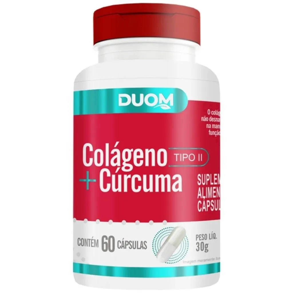 SUPLEMENTO COLáGENO TIPO 2 + CúRCUMA DUOM ARTICULAçãO 60CPS