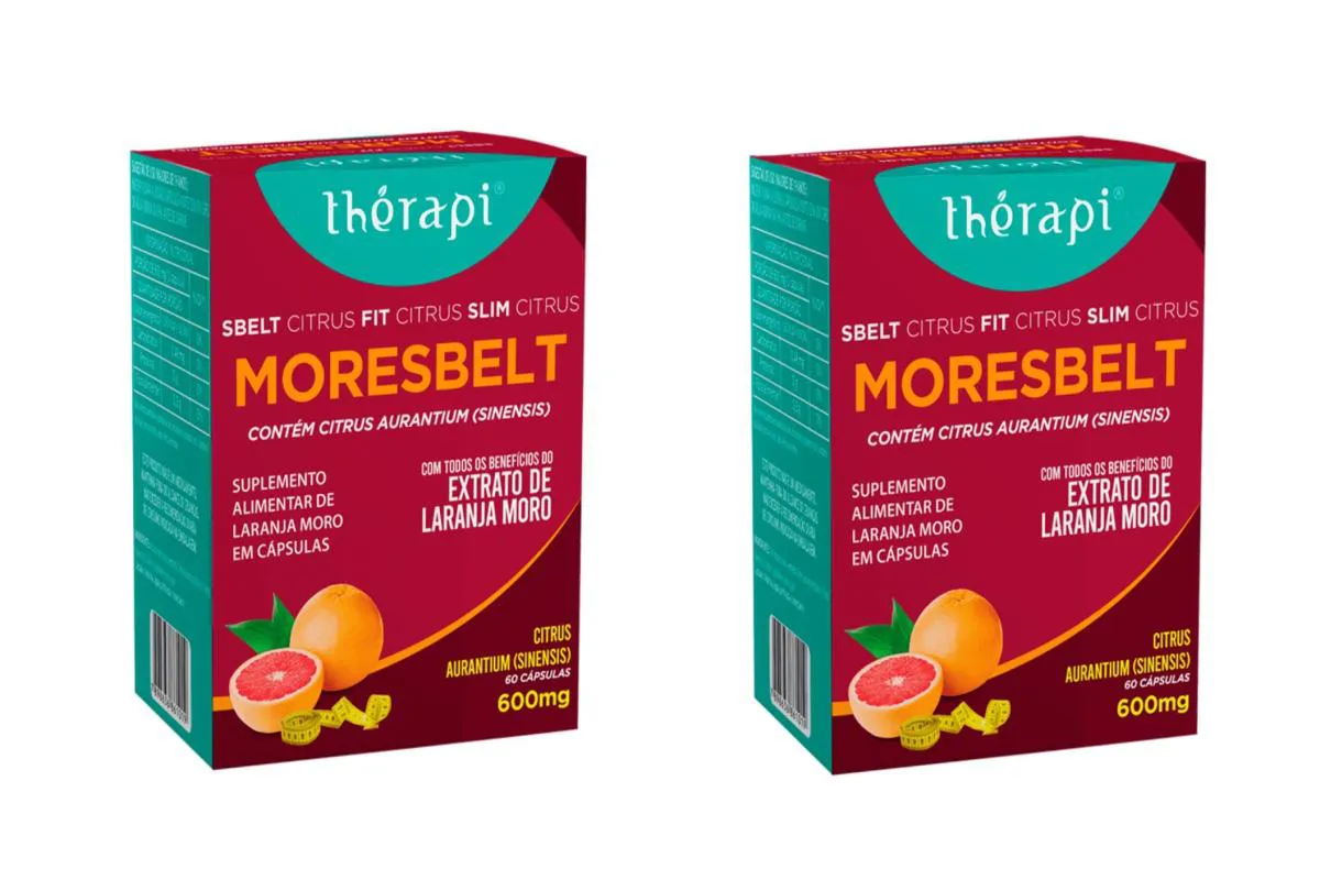 KIT 2 SUPLEMENTO THéRAPI MORESBELT EXTRATO LARANJA MORO 60CP