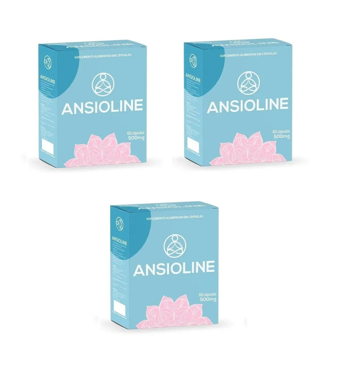 KIT 3 SUPLEMENTO MUWIZ ANSIOLINE VITAMINA D TRIPTOFANO 60CPS
