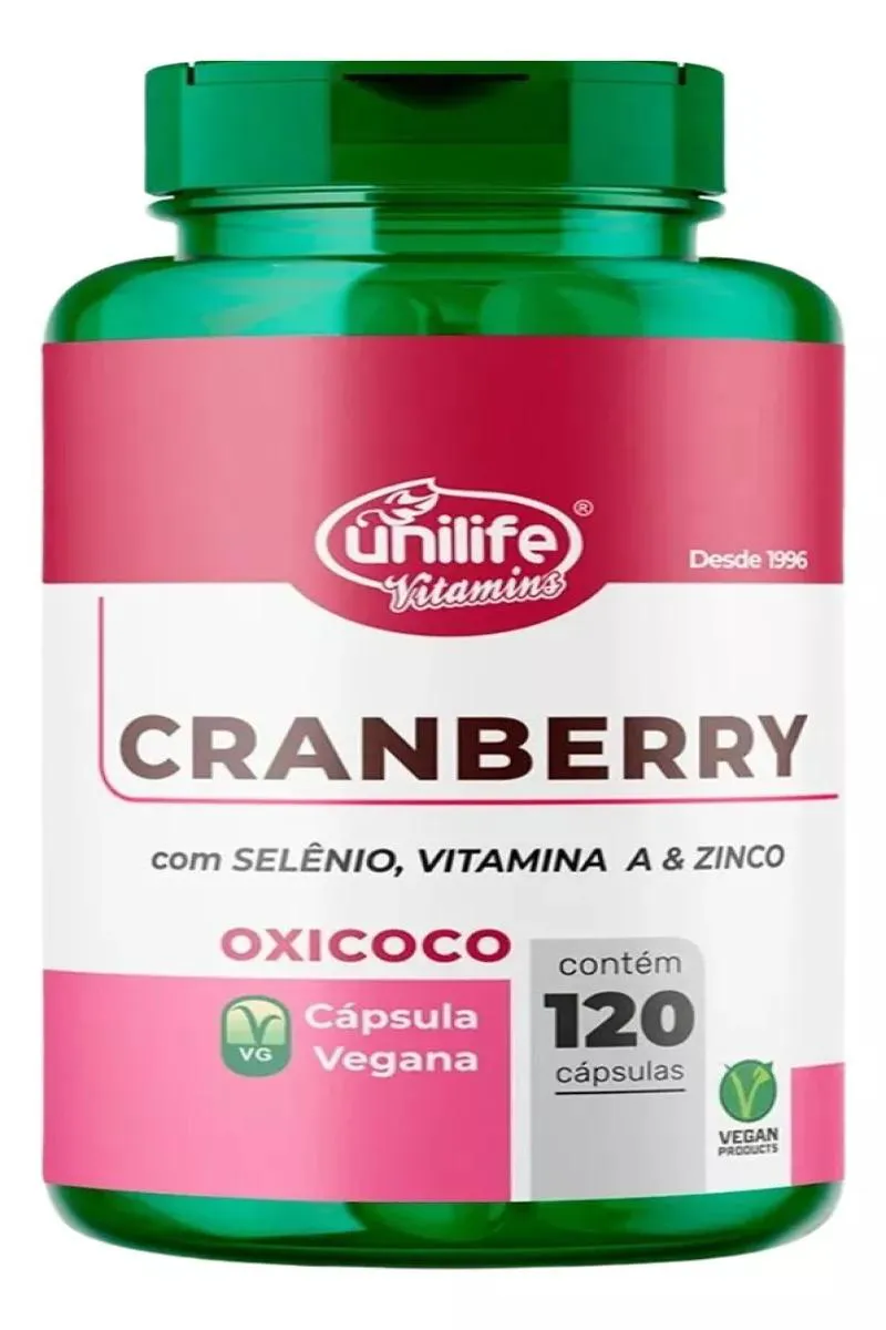 SUPLEMENTO UNILIFE CRANBERRY VITAMINA A ZINCO SELêNIO 120CPS