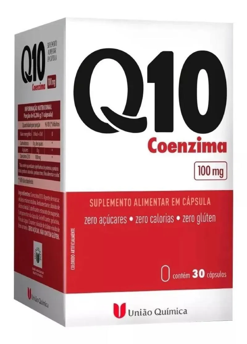 SUPLEMENTO COENZIMA Q10 UNIãO QUíMICA 100MG ENERGIA 30CPS