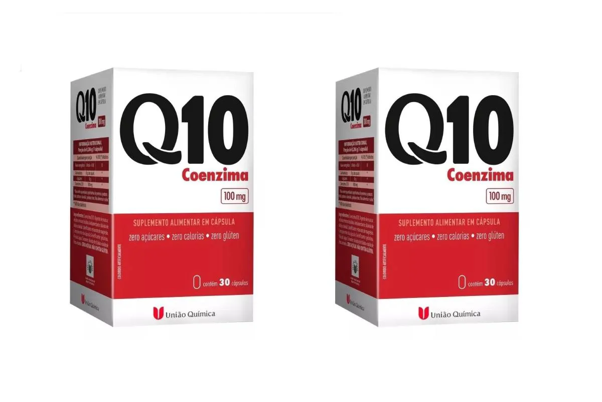 KIT 2 SUPLEMENTO COENZIMA Q10 UNIãO QUíMICA 100MG 30CPS