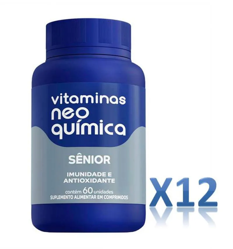 KIT 12 VITAMINA SêNIOR 50+ COM 60 CáPSULAS - NEO QUíMICA
