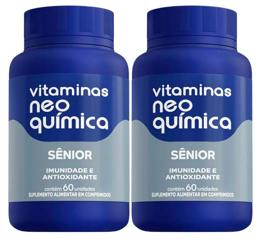 KIT 2 VITAMINA SêNIOR 50+ COM 60 CáPSULAS - NEO QUíMICA