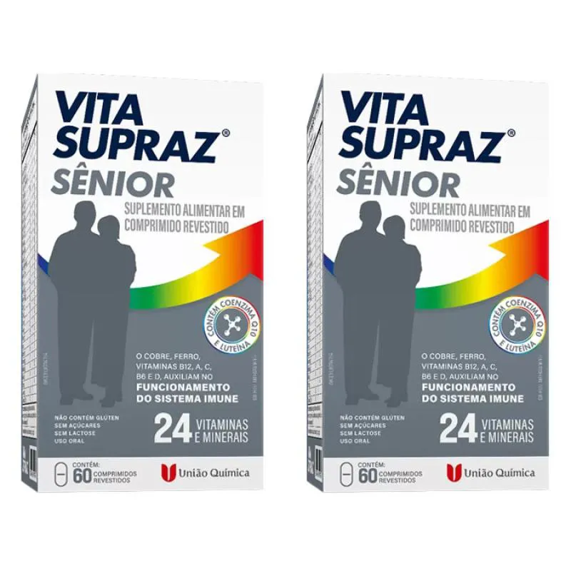 KIT 2 VITAMINA VITA SUPRAZ SêNIOR COM 60CPR - UNIãO QUíMICA