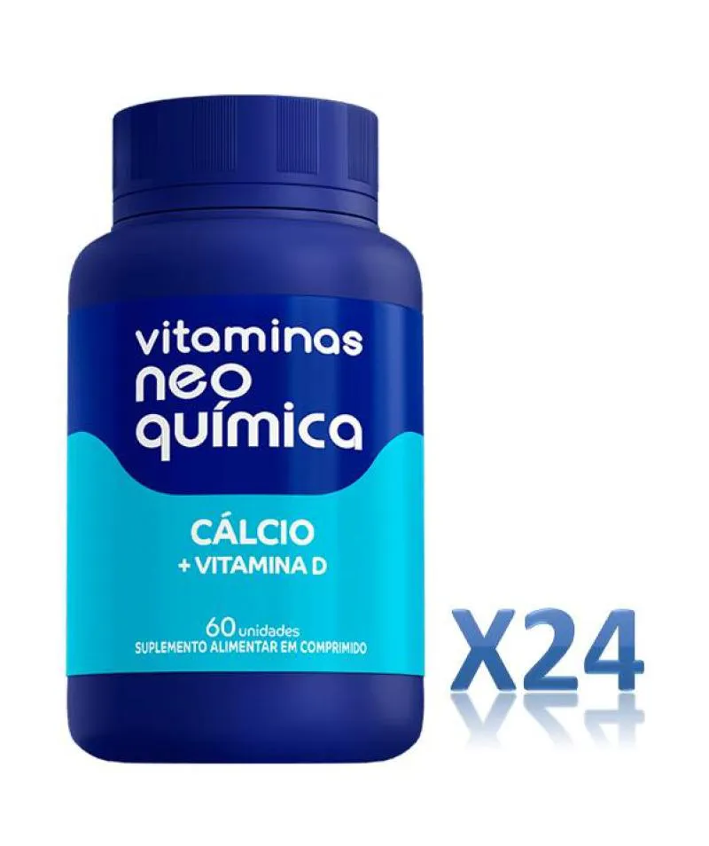 KIT 24 CáLCIO + VITAMINA D 60 CáPSULAS - NEO QUíMICA