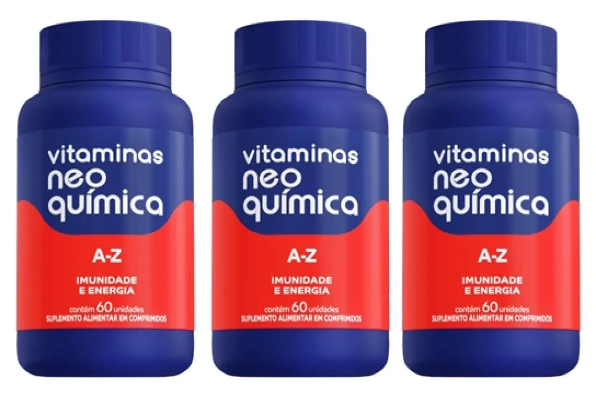 KIT 3 VITAMINA A-Z SUPLEMENTO 60 CáPSULAS - NEO QUíMICA