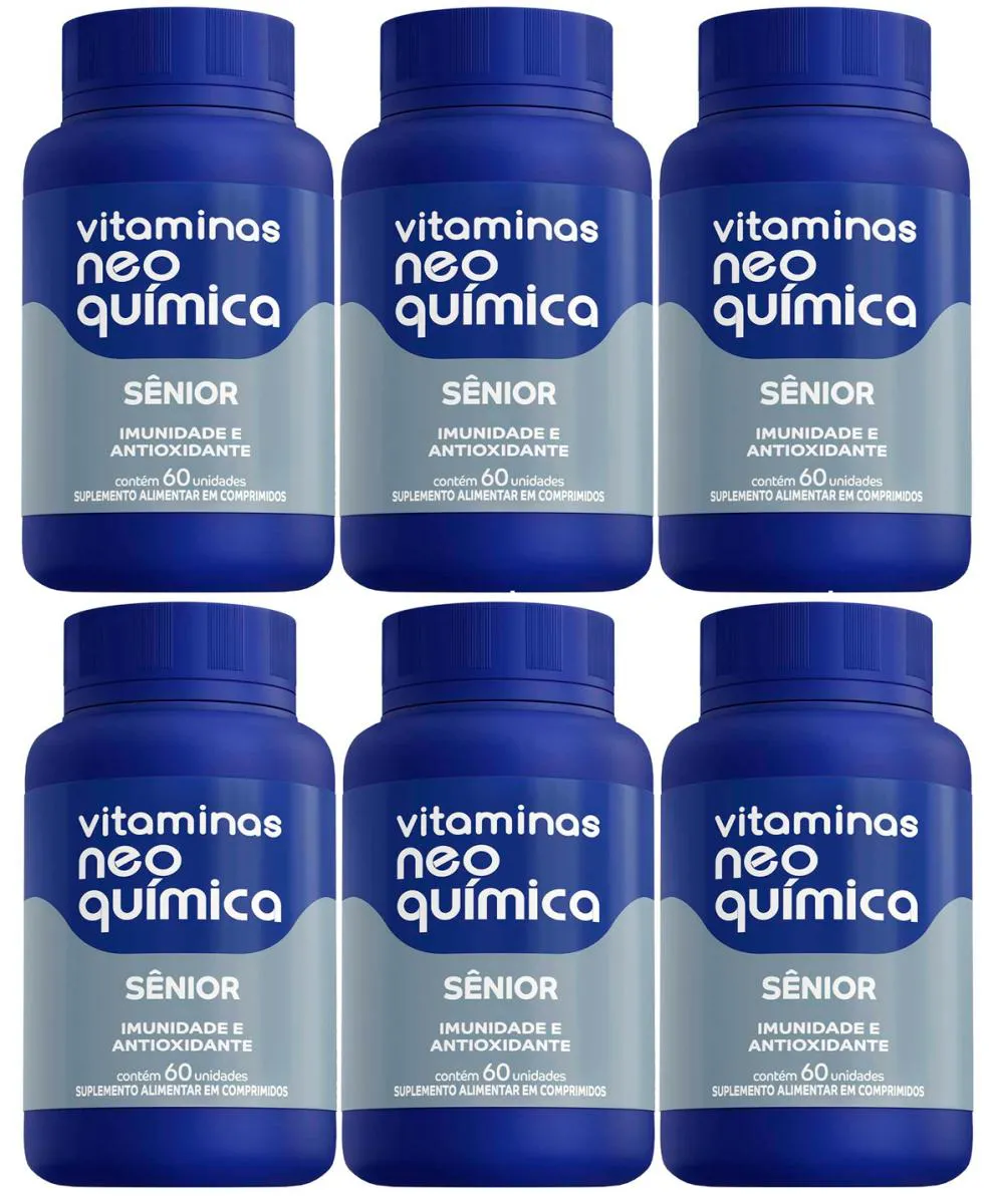 KIT 6 VITAMINA SêNIOR 50+ COM 60 CáPSULAS - NEO QUíMICA