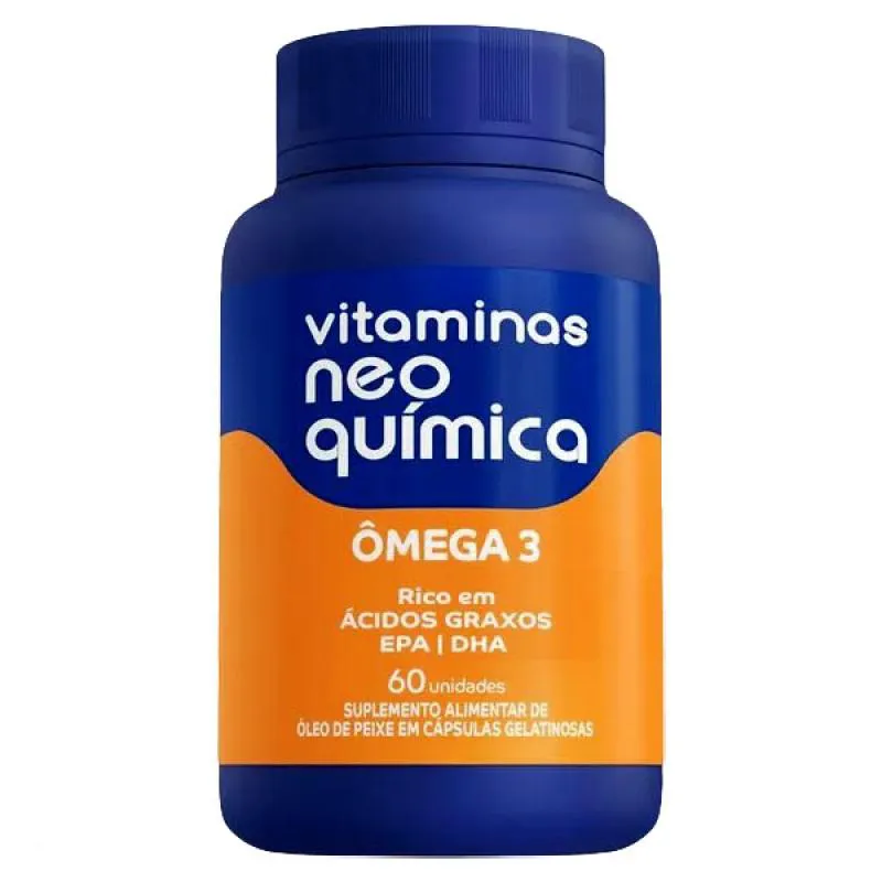 VITAMINAS ÔMEGA 3 COM 60 CáPSULAS - NEO QUíMICA