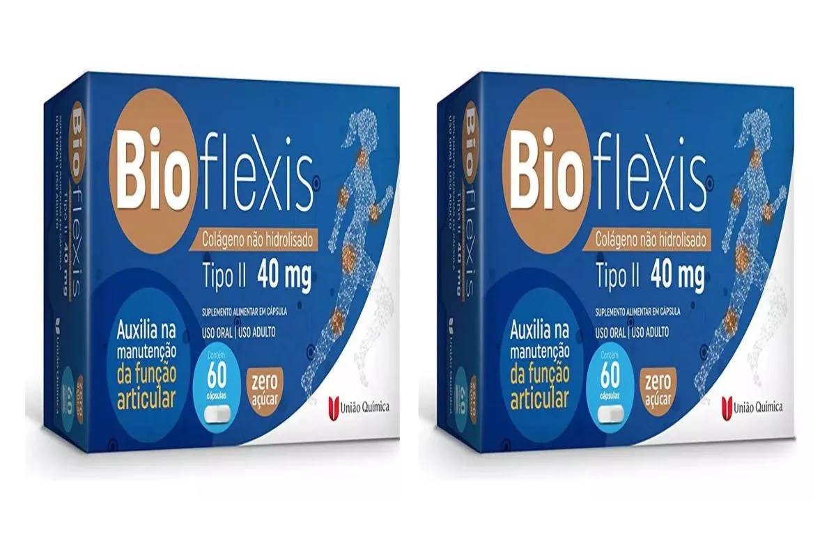 KIT 2 SUPLEMENTO BIOFLEXIS COLáGENO TIPO 2 ARTICULAçãO 30CPS