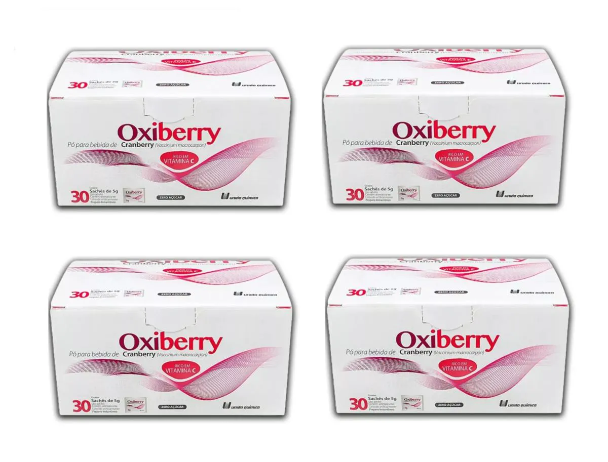 KIT 4 SUPLEMENTO OXIBERRY CRANBERRY VITAMINA C 30 SACHêS