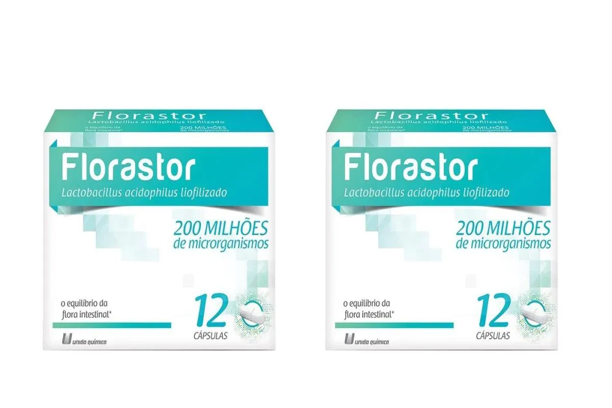 KIT 2 SUPLEMENTO FLORASTOR PROBIóTICO  LACTOBACILLUS 12CPS