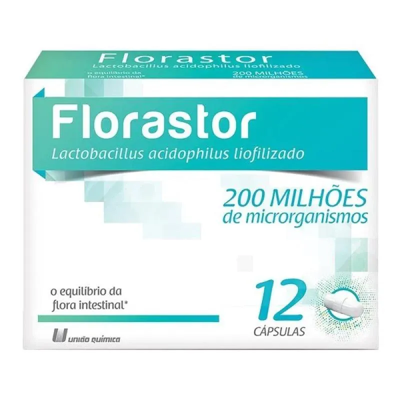 SUPLEMENTO FLORASTOR PROBIóTICO 1 BILHãO LACTOBACILLUS 12CPS