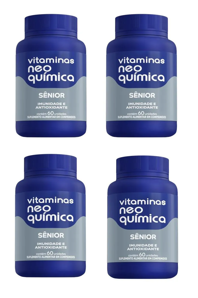 KIT 4 VITAMINAS NEO QUíMICA SêNIOR IMUNIDADE 60UN