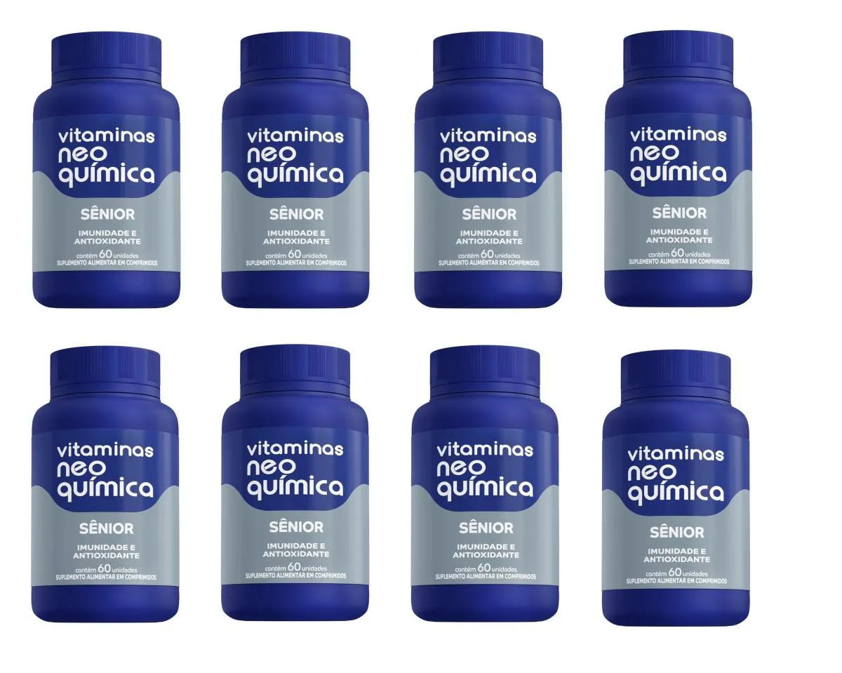 KIT 8 VITAMINAS NEO QUíMICA SêNIOR IMUNIDADE 60UN