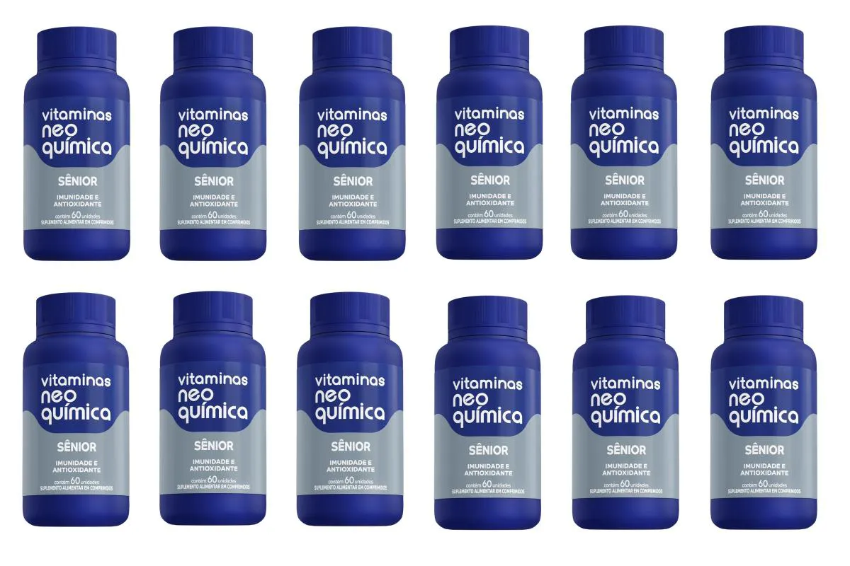 KIT 12 VITAMINAS NEO QUíMICA SêNIOR IMUNIDADE 60UN