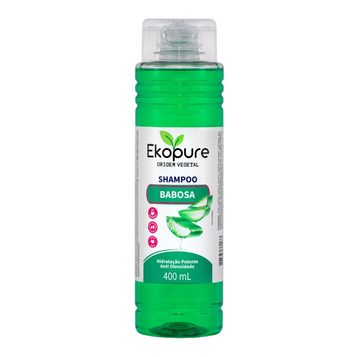 SHAMPOO BABOSA HIDRATAçãO NUTRIçãO VEGANO EKOPURE 400ML