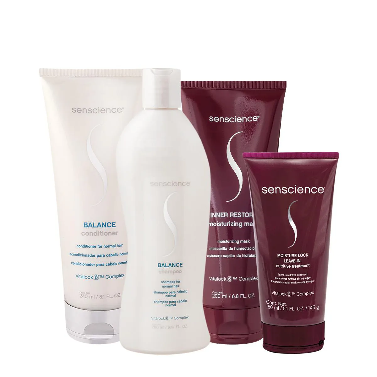 KIT SENSCIENCE BALANCE INNER MOISTURE HOME CARE LEAVE-IN SPRAY (4 PRODUTOS)