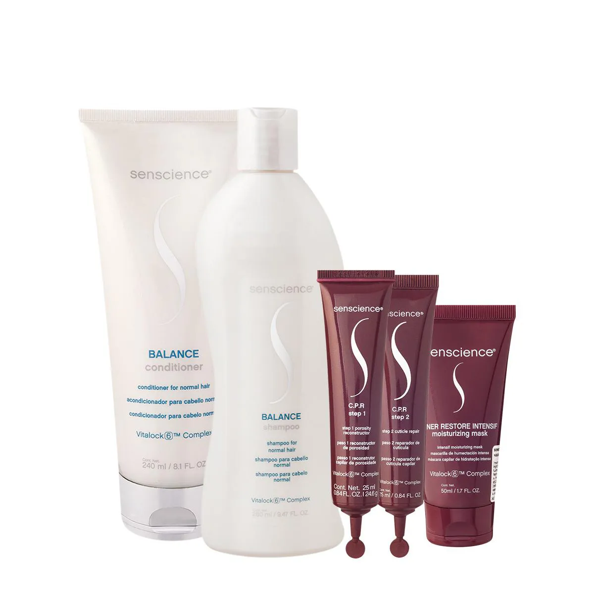 KIT SENSCIENCE BALANCE INTENSIF C.P.R. HOME CARE AMPOLA (5 PRODUTOS)