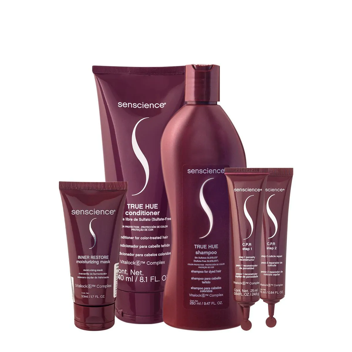KIT SENSCIENCE TRUE HUE INNER CPR HOME CARE AMPOLA (5 PRODUTOS)