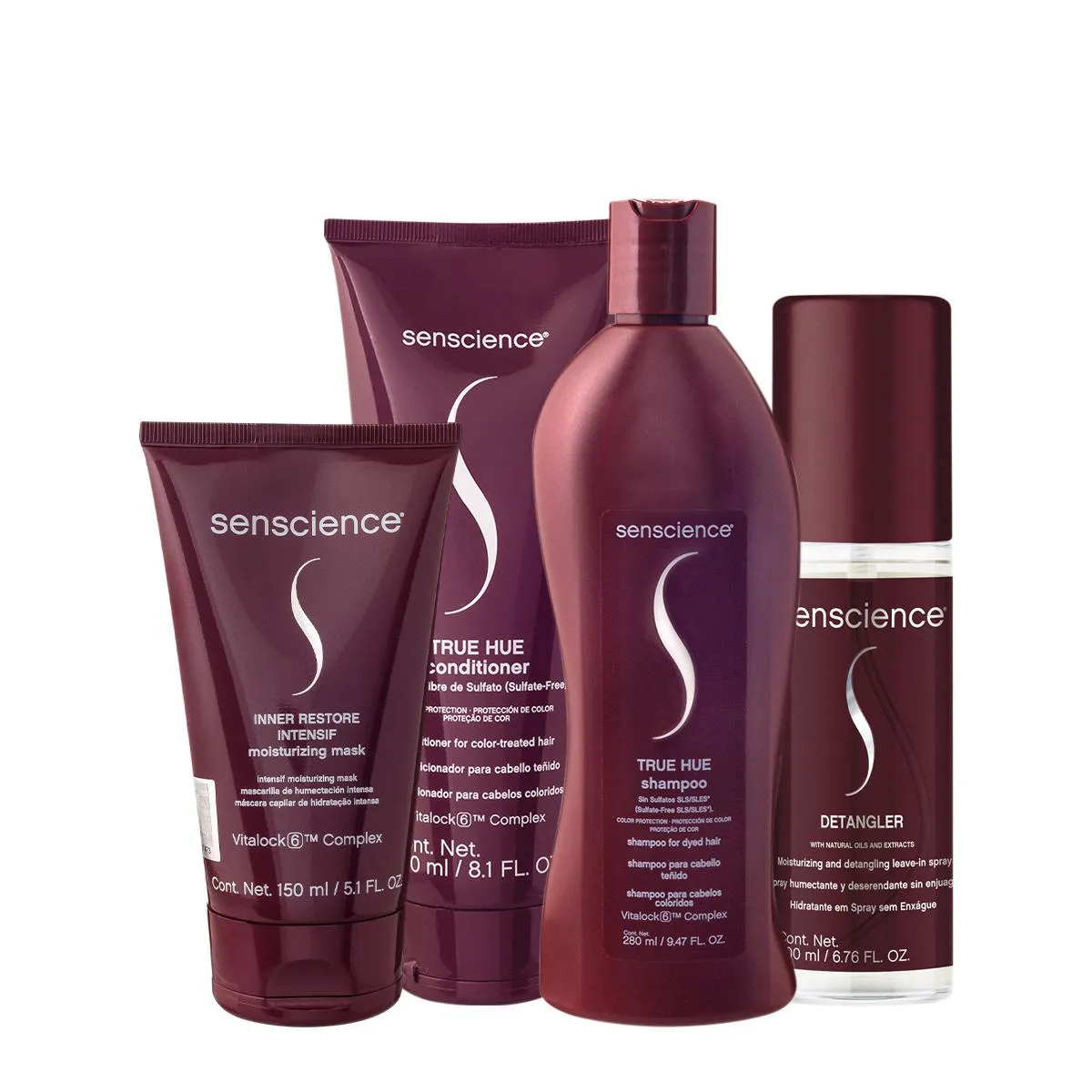 KIT SENSCIENCE TRUE HUE INTENSIF DETANGLER HOME CARE SPRAY (4 PRODUTOS)