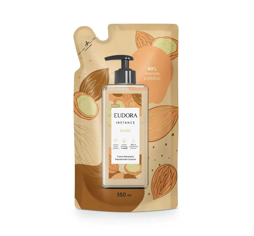 EUDORA INSTANCE REFIL HIDRATANTE KARITé 350ML