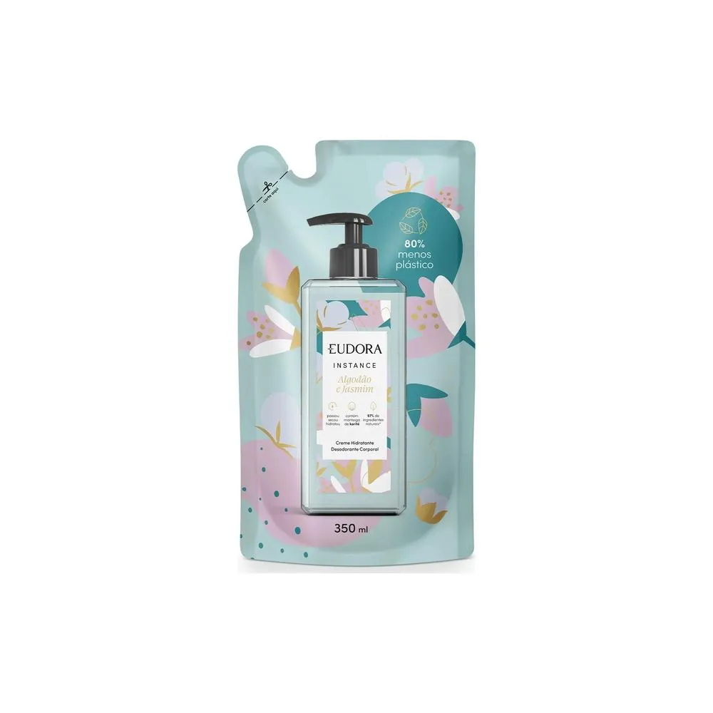 EUDORA INSTANCE ALGODãO E JASMIM REFIL CREME HIDRATANTE 400ML