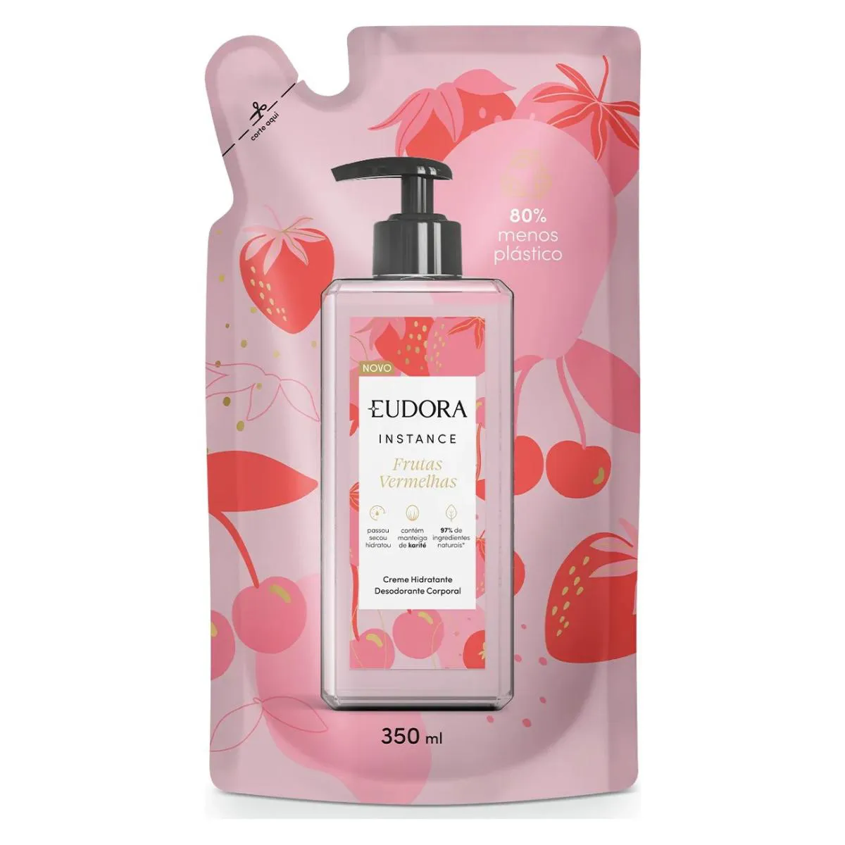 EUDORA INSTANCE FRUTAS VERMELHAS REFIL CREME HIDRATANTE  400ML