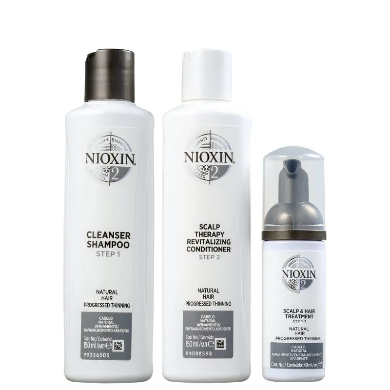 KIT NIOXIN SYSTEM 2 SMALL 150ML (3 PRODUTOS)