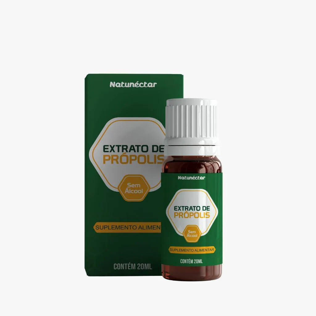 EXTRATO DE PRóPOLIS SEM ÁLCOOL 20ML - NATUNECTAR