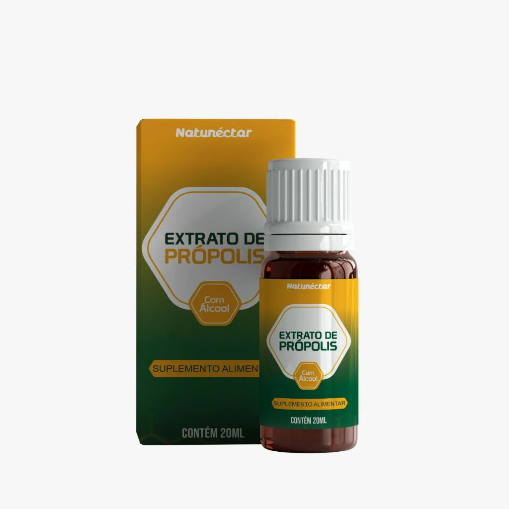 EXTRATO DE PRóPOLIS COM ÁLCOOL 20ML - NATUNECTAR