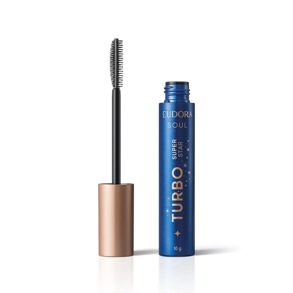 EUDORA SOUL TURBO SUPER STAR MáSCARA DE CíLIOS PRETA 10G