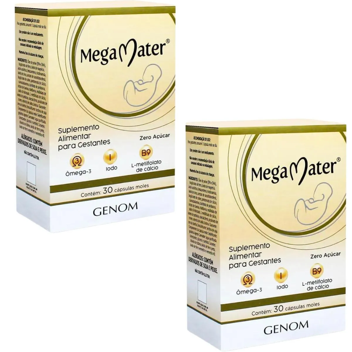 MEGAMATER KIT C/2 CAIXAS VITAMINA GESTANTE C/30 CPS