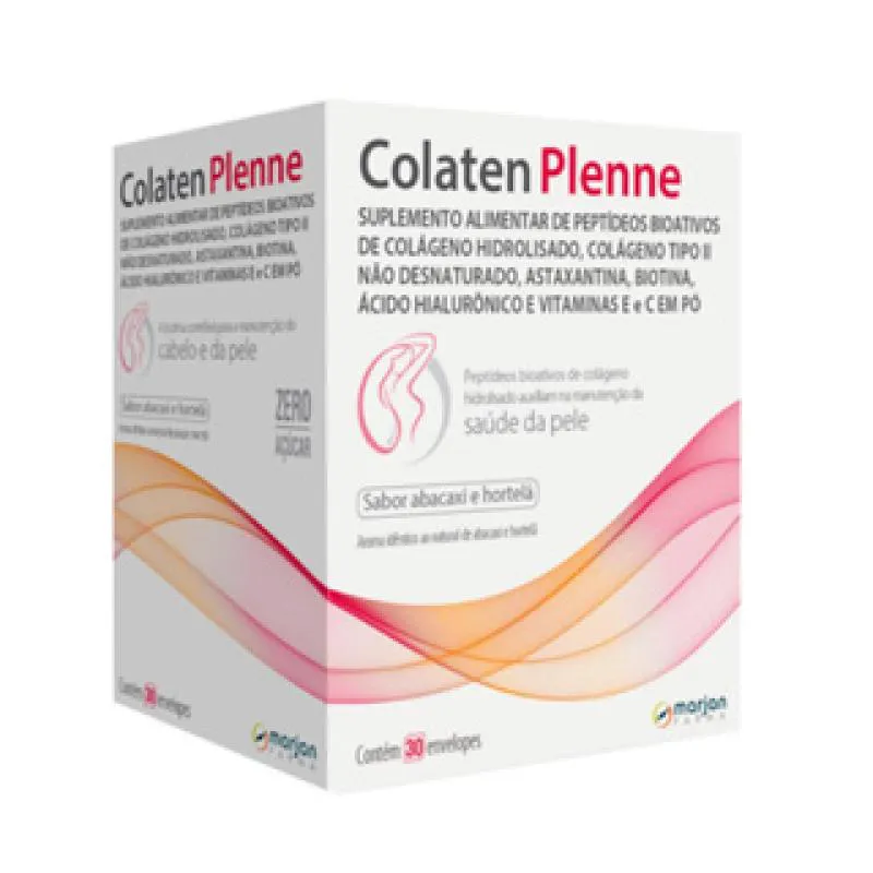 COLATEN PLENNE SABOR ABACAXI HORTELã 30 SACHêS