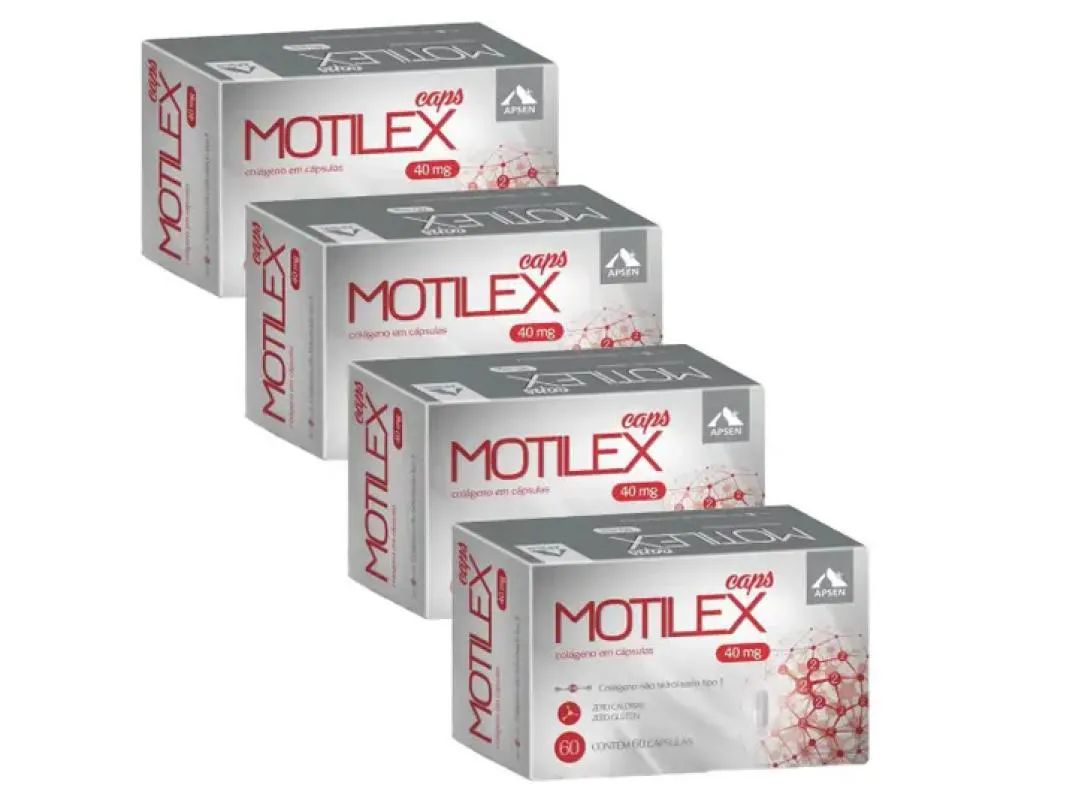 MOTILEX KIT C/4 CAIXAS - COLÁGENO TIPO 2 COM 60 CÁPSULAS CADA