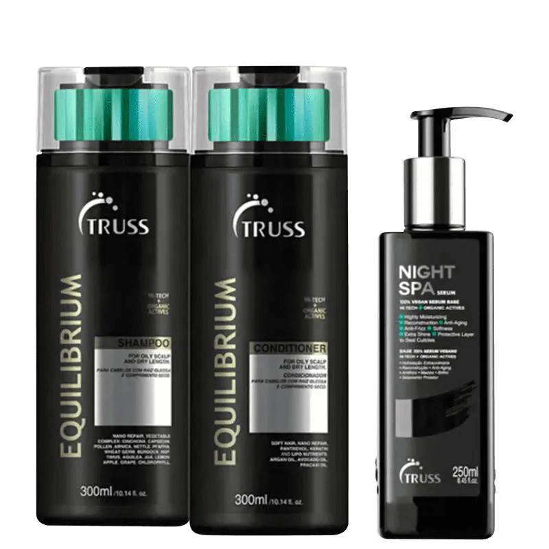 KIT TRUSS EQUILIBRIUM NIGHT SPA TRIPLA AçãO (3 PRODUTOS)