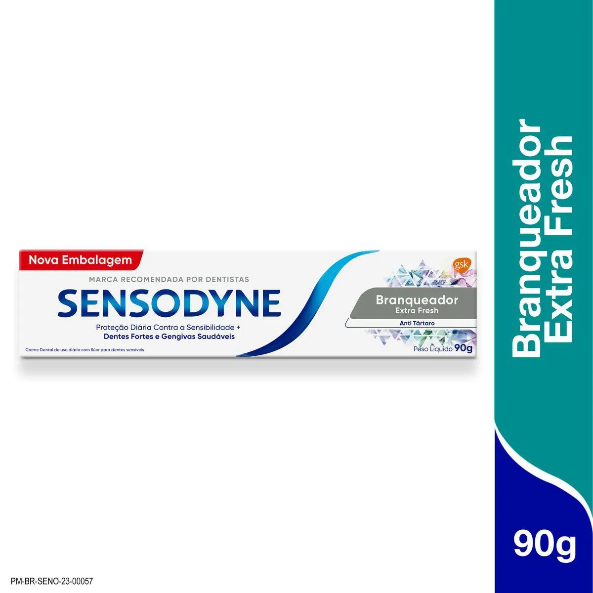 Pasta de Dente Sensodyne Branqueador Extra Fresh para Dentes Sensíveis 90g