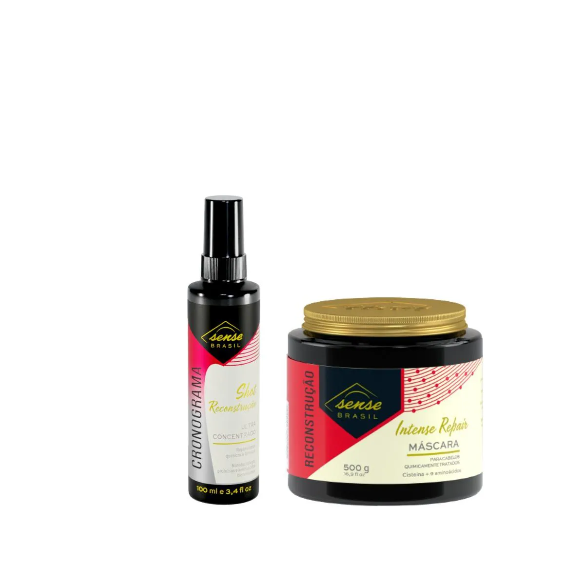 KIT SENSE INTENSE REPAIR MáSCARA 500G + SHOT RECONTRUçãO