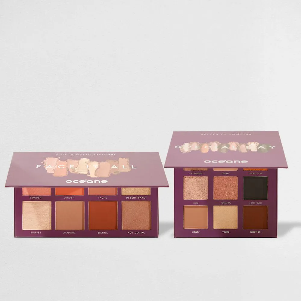 KIT PALETA MULTIFUNCIONAL + PALETA DE SOMBRAS SPECIAL DAY OCéANE PURPLE (2 PRODUTOS)
