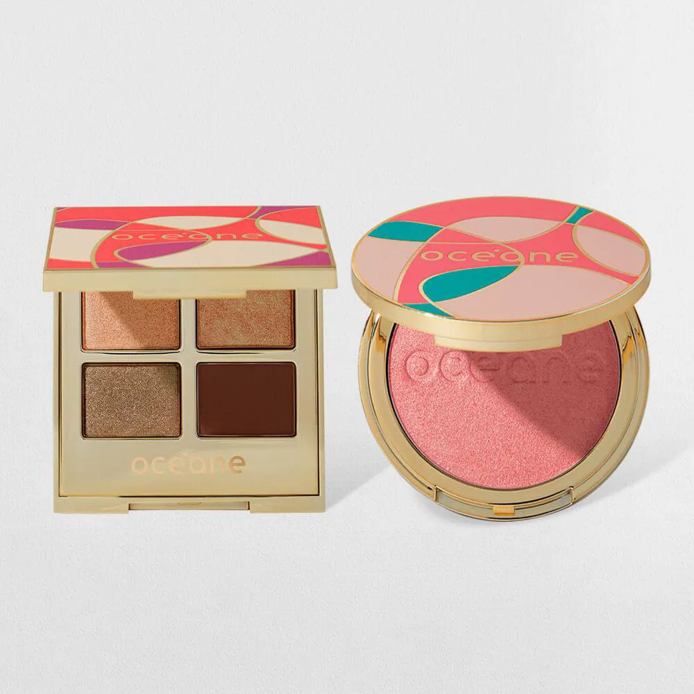 KIT PALETA DE SOMBRAS + BLUSH CINTILANTE CAPRI (2 PRODUTOS)