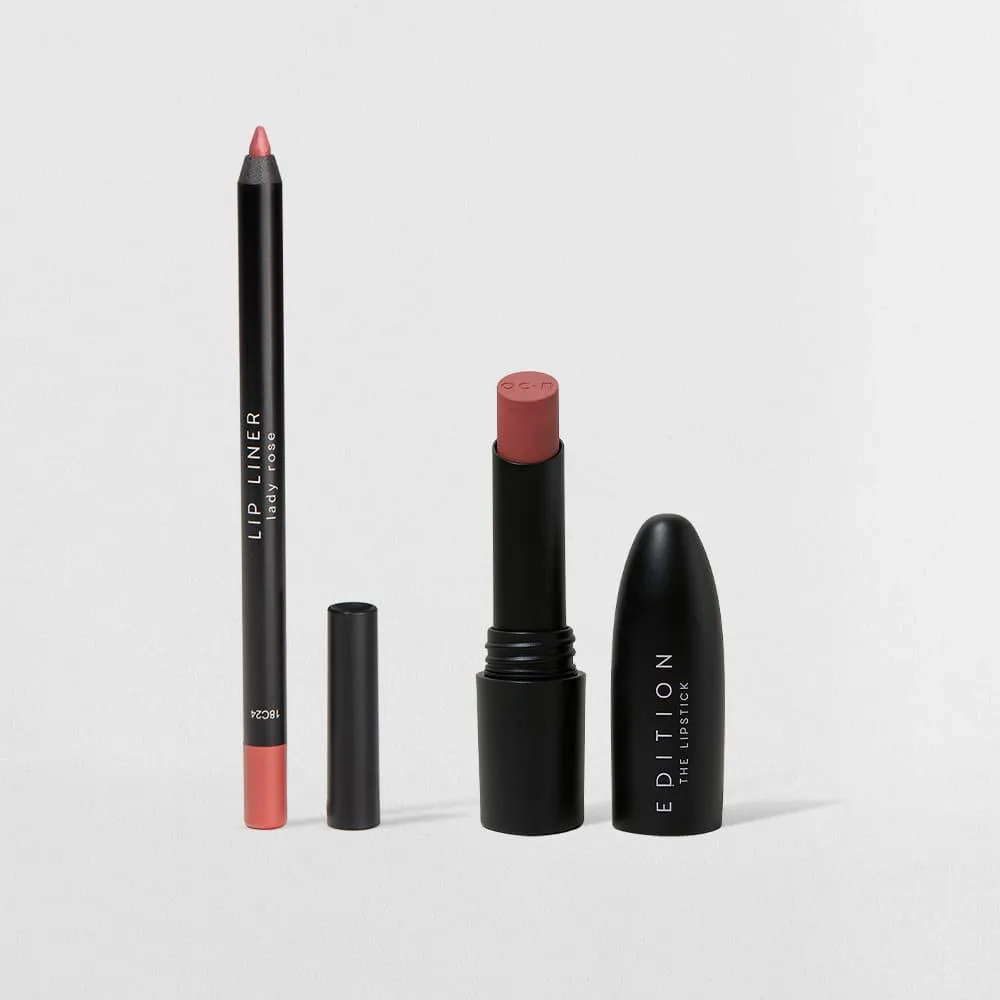 KIT LáPIS LABIAL ROSA + BATOM NUDE OCéANE EDITION (2 PRODUTOS)
