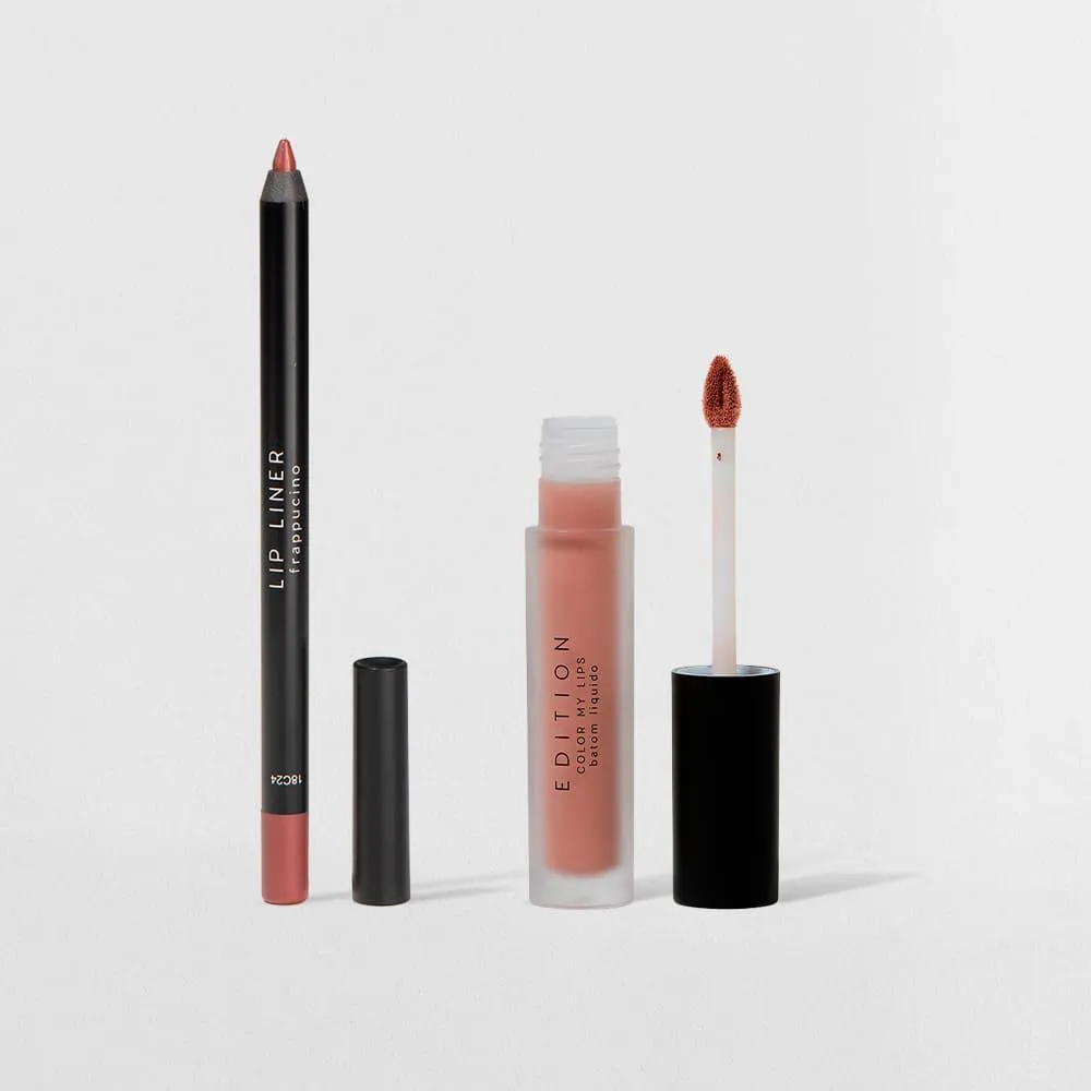 KIT LáPIS LABIAL MARROM + BATOM NUDE OCéANE EDITION (2 PRODUTOS)