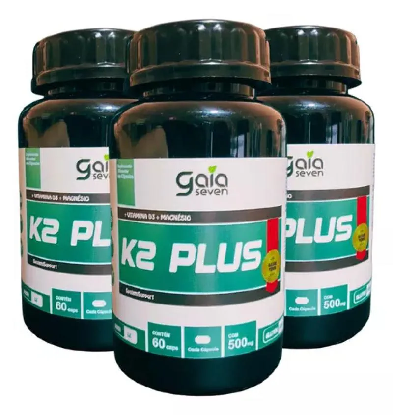 KIT 3 VITAMINA K2 + D3 E MAGNESIO KIT 180 CáPSULAS