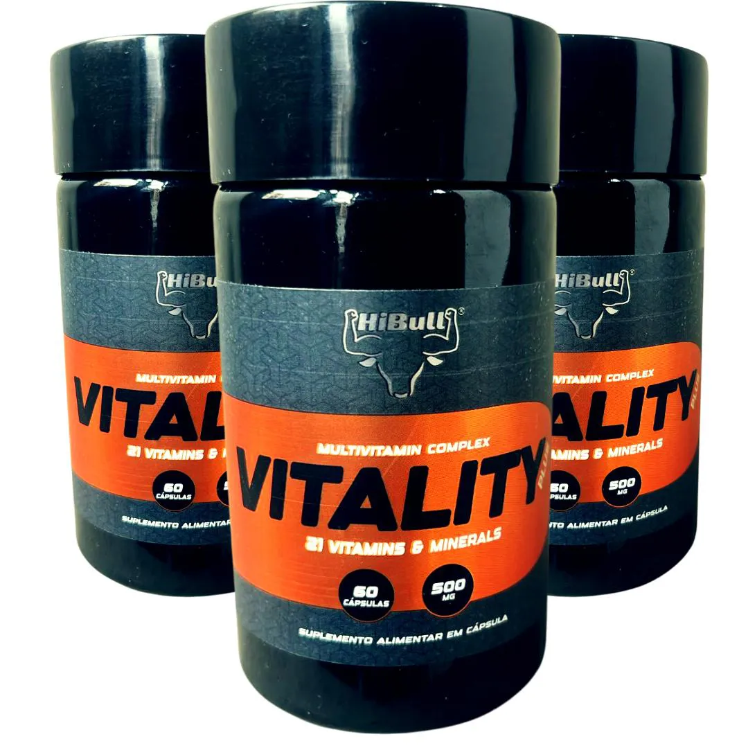 KIT COM 3 MULTIVITAMíNICO VITALITY PLUS HIBULL