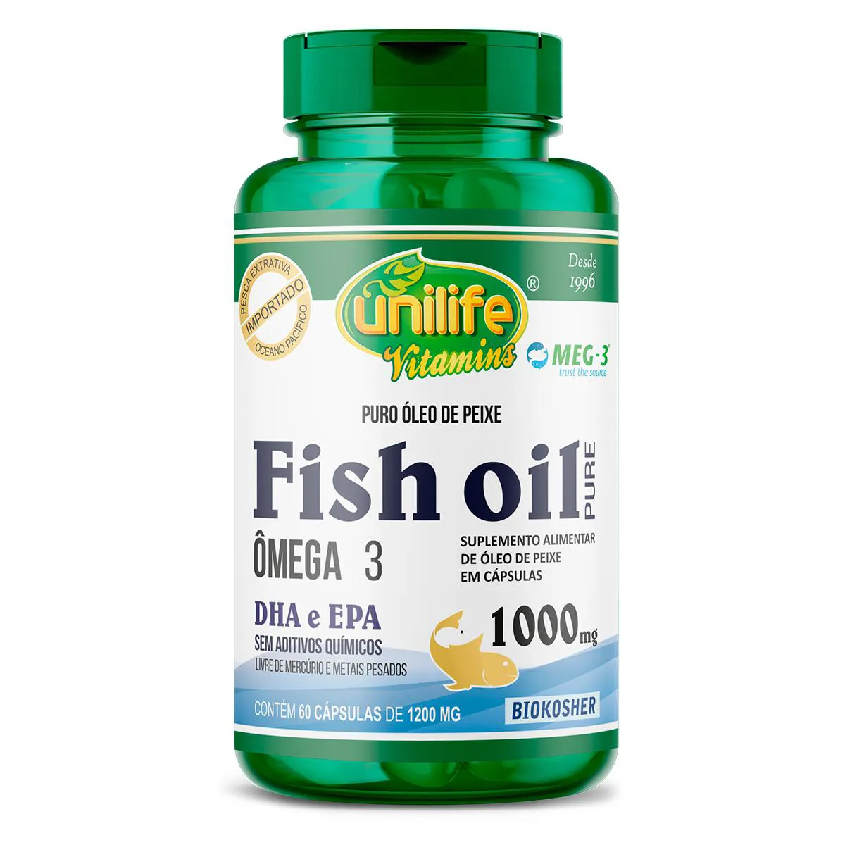 ÓLEO DE PEIXE FISH OIL UNILIFE 60 CAPSULAS 1000MG