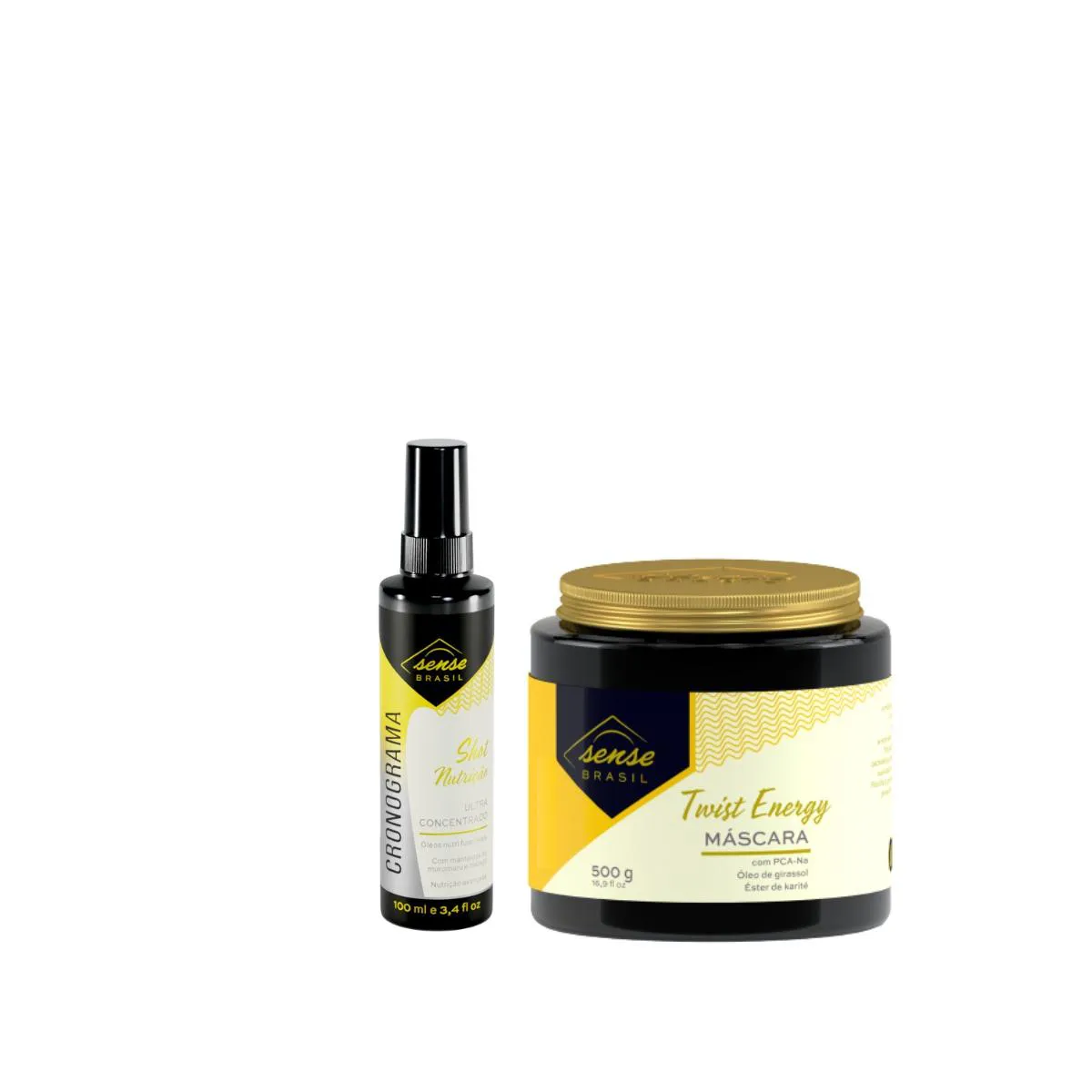 KIT SENSE TWIST ENERGY  MáSCARA 500ML + SHOT NUTRIçãO